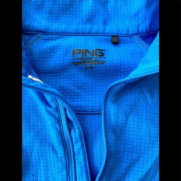 Mens Ping 1/4 Zip Chest Yoke Pullover - Picture 3 of 4